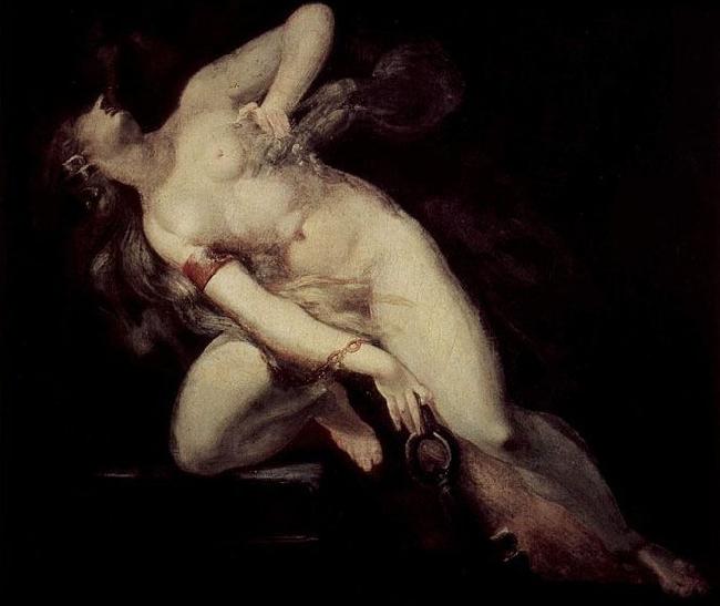 Johann Heinrich Fuseli Die Sunde, vom Tod verfolgt oil painting image